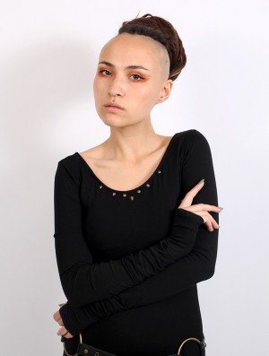 Toonzshop Tchaïka Long Sleeve Top Topjes Dames Zwart | 683591-JXD