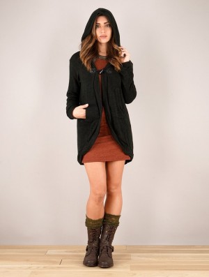 Toonzshop Thin Shandili Cardigan Cardigan Dames Zwart | 243058-IBH