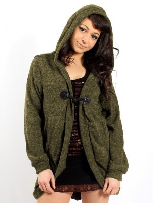 Toonzshop Thin Shandili Cardigan Cardigan Dames Vert kaki | 503947-NXF