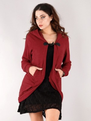 Toonzshop Thin Shandili Cardigan Cardigan Dames Rood | 043867-DVH