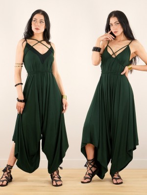 Toonzshop Topäaz Loose And Reversible Strappy Jumpsuit Jumpsuit Dames Groen | 795328-KEJ