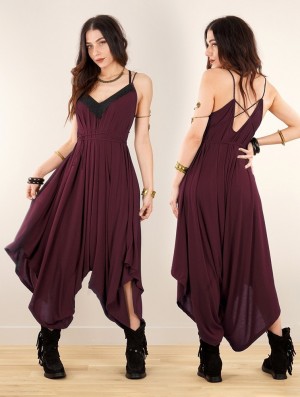 Toonzshop Topäaz Loose And Reversible Strappy Jumpsuit Jumpsuit Dames Wine | 340728-TYC