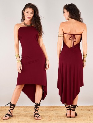 Toonzshop Trisha Dress Jurk Dames Wine | 476503-YOD