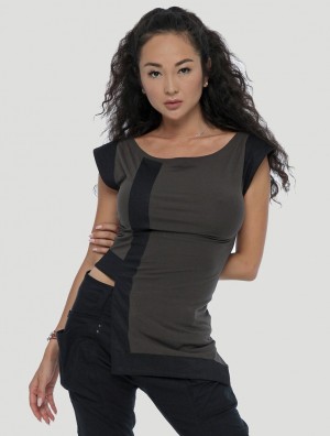 Toonzshop Venus Tunic Tunic Dames Groen Zwart | 431956-ROW