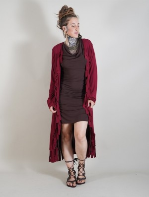 Toonzshop Vishaya Cardigan Cardigan Dames Wine | 548930-UFM