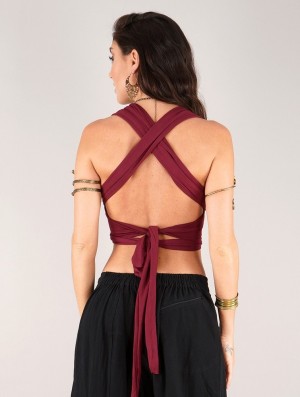 Toonzshop Wakiza Infinity Crop Top Bra BH Dames Wine | 274598-WGO