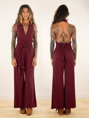 Toonzshop Wakiza Infinity Jumpsuit Jumpsuit Dames Wine | 391254-FOL