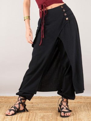 Toonzshop Wanda Harem Skirt Pants Rok Dames Zwart | 463870-VYG