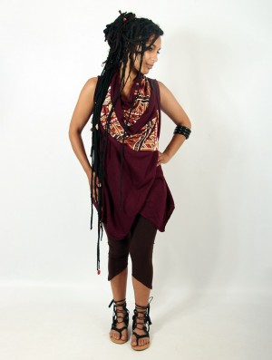 Toonzshop Witch Sleeveless Shawl "Ayakii" Shawl Dames Wine | 504916-BJM