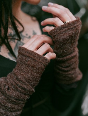 Toonzshop Yüm Arm Warmers Fingerless gloves-legwarmers Dames Bruin | 581372-WXD