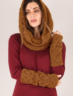 Toonzshop Yüm Crochet Arm Warmers Fingerless gloves-legwarmers Dames Rusty | 045379-KYZ