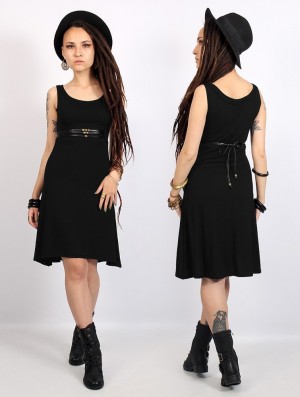 Toonzshop Ysïaak Sleeveless Dress Jurk Dames Zwart | 935617-FML