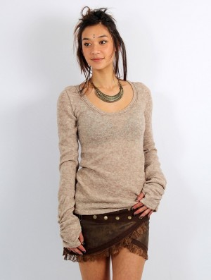 Toonzshop Ysïs Pullover Pullover Dames Beige | 325896-KDE