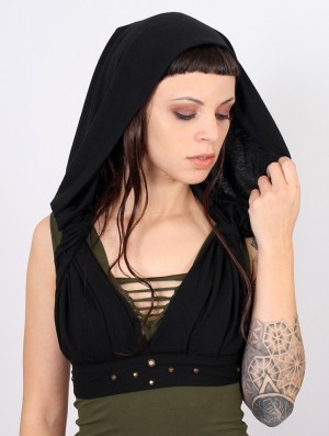 Toonzshop Yüzü Hooded Bra BH Dames Zwart | 398175-YLP