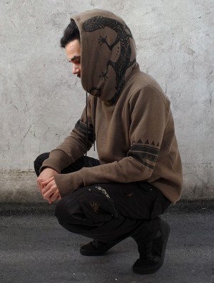 Toonzshop Zikit Hoodie Hoodie Heren Bruin | 128509-EHI