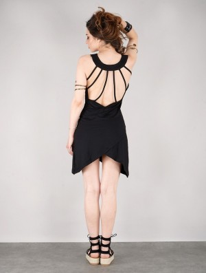 Toonzshop Zoan Halter Short Dress Jurk Dames Zwart | 256941-WSH